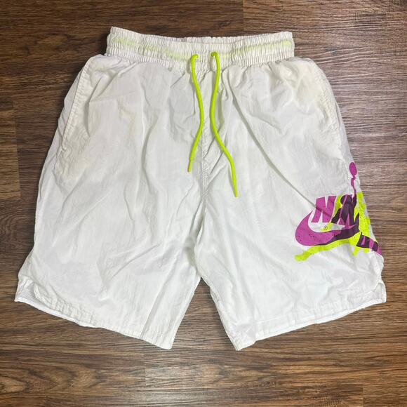 Nike Jordan Jumpman Poolside white nylon athletic shorts mens Large - Picture 1 of 7
